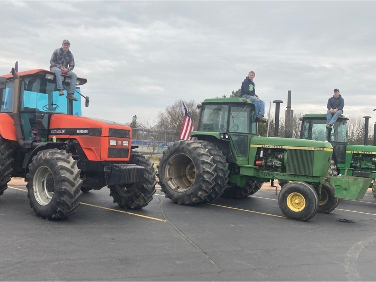 Students and their tractors 