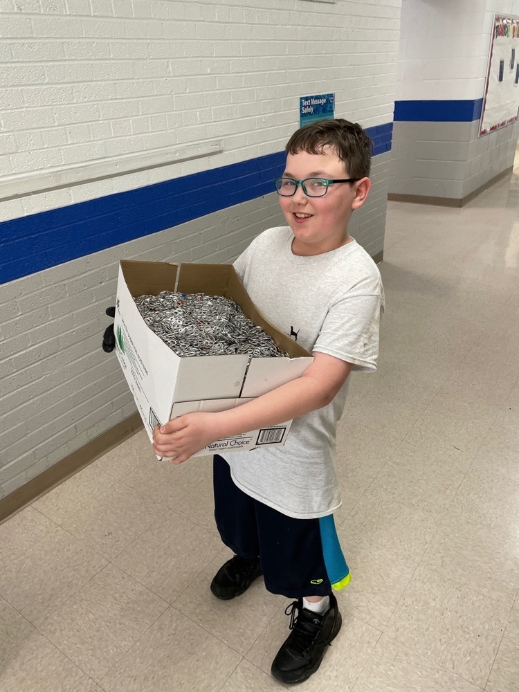 Fifth grade Bluejay Buddies pop tabs 