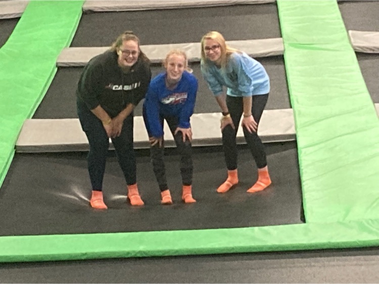 members at the trampoline park 