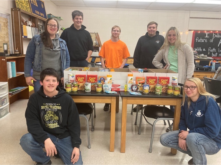 FFA members with donations 